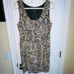 Snakeskin print dress